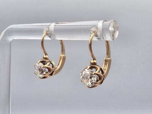 Gold earrings, 1.73 g