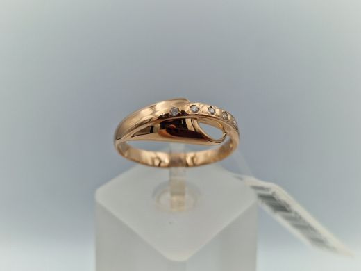 Zelta gredzens ar cirkoniju, 2.7 g, izm. 20