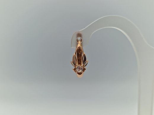 Zelta auskari ar cirkoniju, 1.93 g
