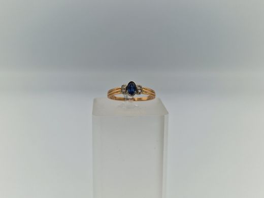 Zelta gredzens ar cirkoniju, 1.62 g, izm. 17.5