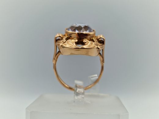 Zelta gredzens ar cirkoniju, 6.45 g, izm. 15.8