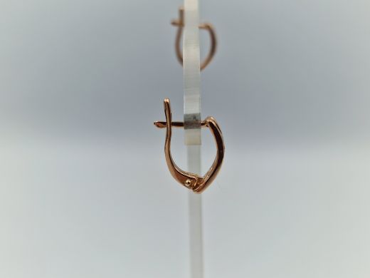 Золотые серьги с цирконом, 2.67 г