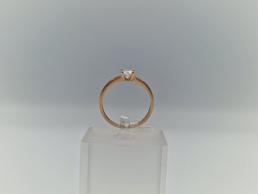 Zelta gredzens ar cirkoniju, 1.72 g, izm. 18.5