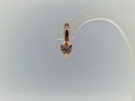 Zelta auskari ar cirkoniju, 2.46 g