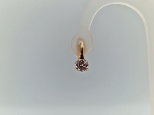 Zelta auskari ar cirkoniju, 2.72 g