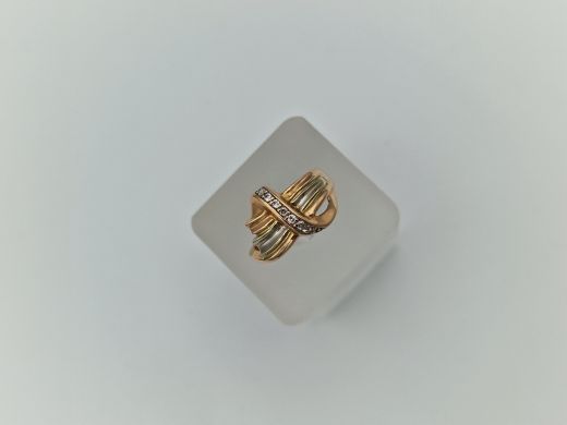 Zelta gredzens ar cirkoniju, 3.86 g, izm. 16.5