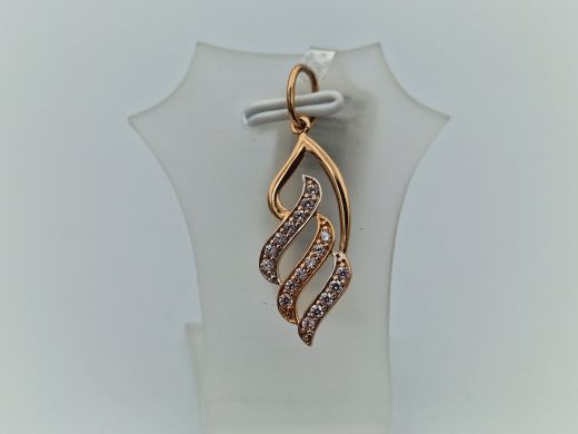 Zelta kulons ar cirkoniju, 1.37 g