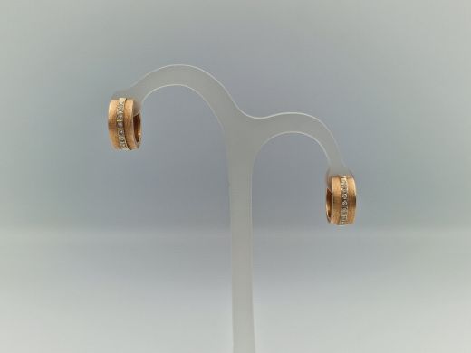 Золотые серьги с бриллиантом, 8.29 г