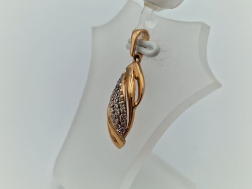 Zelta kulons ar cirkoniju, 1.29 g