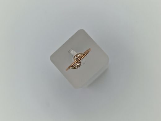 Zelta gredzens ar cirkoniju, 1.82 g, izm. 17