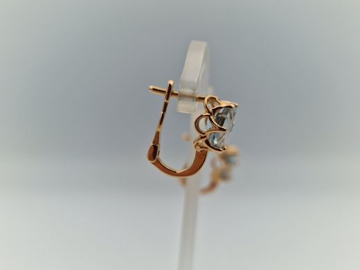 Zelta auskari ar topāzu, 2.57 g