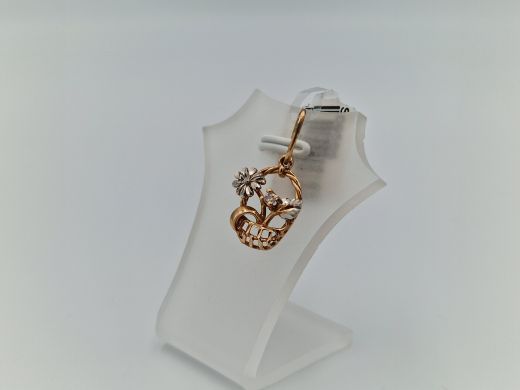 Zelta kulons ar cirkoniju, 1.33 g