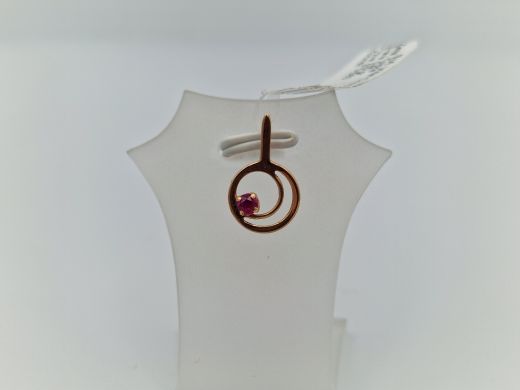 Золотой кулон с кораллом, 0.6 г