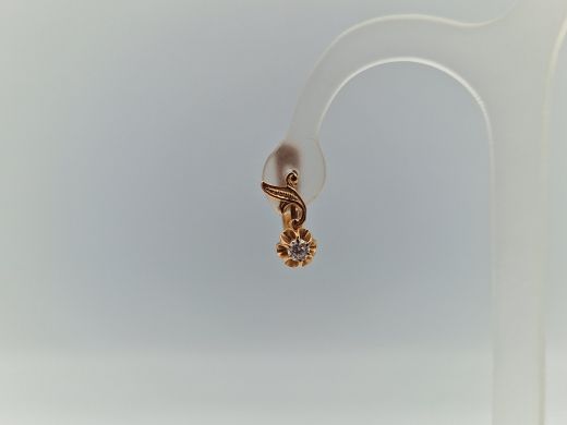 Zelta auskari ar cirkoniju, 3.49 g