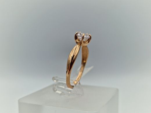 Zelta gredzens ar cirkoniju, 1.4 g, izm. 16.5