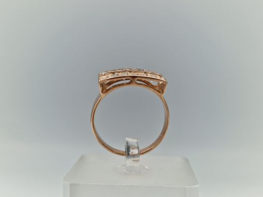 Zelta gredzens ar cirkoniju, 3.82 g, izm. 18