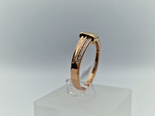 Zelta gredzens ar cirkoniju, 1.93 g, izm. 19.2