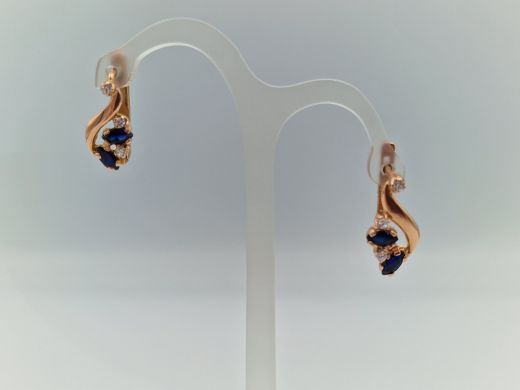 Zelta auskari ar cirkoniju, 3.62 g