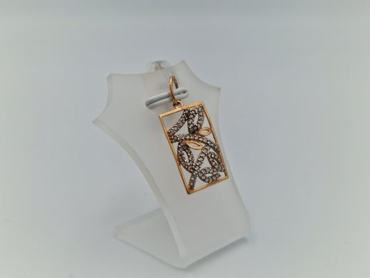 Zelta kulons ar cirkoniju, 1.36 g