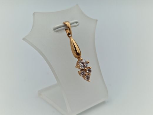 Zelta kulons ar cirkoniju, 1.21 g