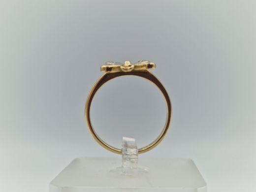 Zelta gredzens ar cirkoniju, 2.76 g, izm. 17.6