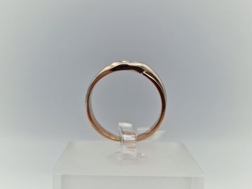 Zelta gredzens ar cirkoniju, 2.45 g, izm. 16.5