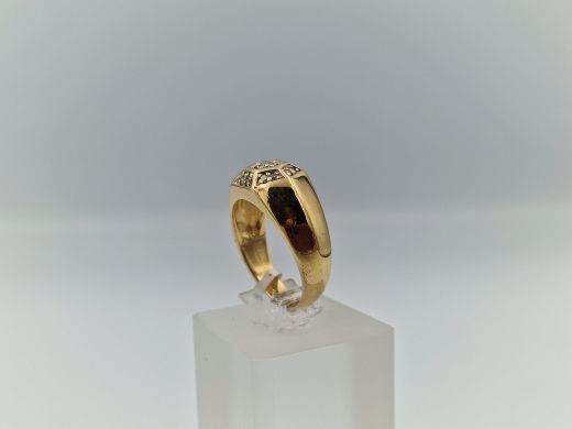 Zelta gredzens ar briljantiem, 11.62 g, izm. 21.5