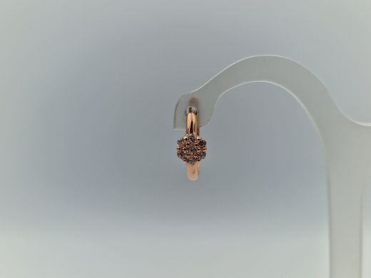 Zelta auskari ar cirkoniju, 1.09 g