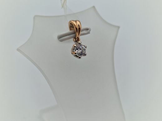 Золотой кулон с цирконом, 0.74 г