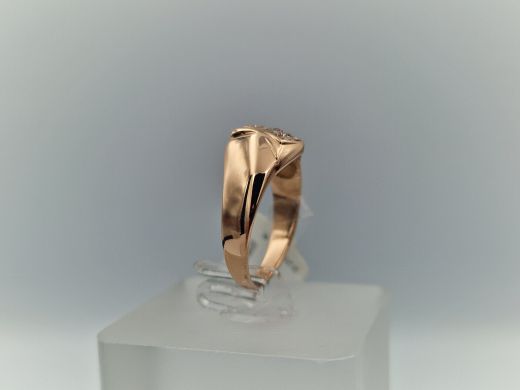 Zelta gredzens ar cirkoniju, 2.75 g, izm. 16.5