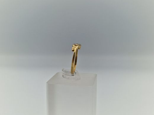 Zelta gredzens ar cirkoniju, 1.46 g, izm. 18