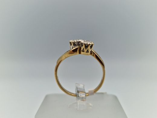 Zelta gredzens ar briljantiem, 1.98 g, izm. 16.5