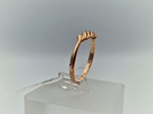 Zelta gredzens ar cirkoniju, 1.31 g, izm. 18