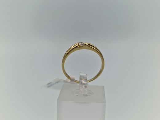 Zelta gredzens ar briljantu, 1.59 g, izm. 16