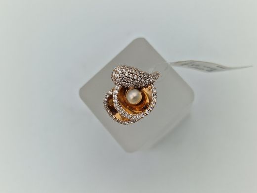 Zelta gredzens ar cirkoniju, 4.98 g, izm. 16.5