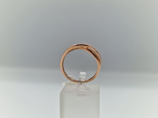 Zelta gredzens ar cirkoniju, 1.86 g, izm. 18