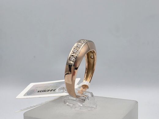 Zelta gredzens ar briljantiem, 3.60 g, izm. 16.5