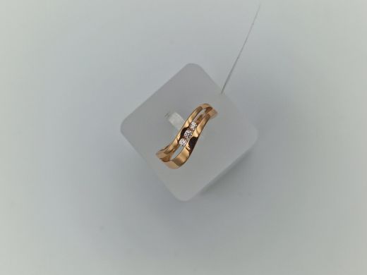 Zelta gredzens ar cirkoniju, 2.04 g, izm. 17