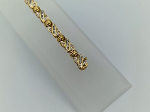 Zelta rokassprādze, 10.6 g, izm. 19