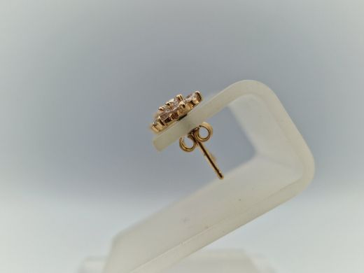 Zelta auskari ar cirkoniju, 1.62 g