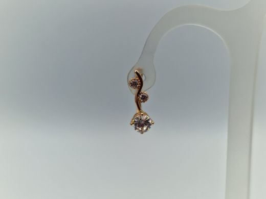 Zelta auskari ar cirkoniju, 1.26 g