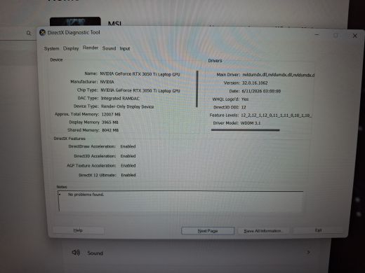 MSI Gf63 Thin 11Ud 512 gb