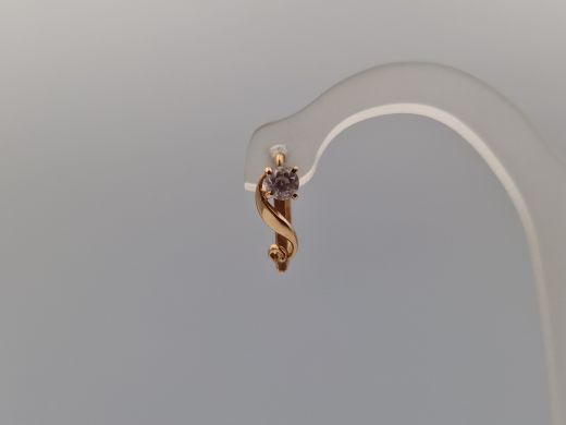 Zelta auskari ar cirkoniju, 2.71 g