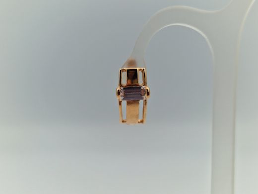 Золотые серьги с цирконом, 2.9 г