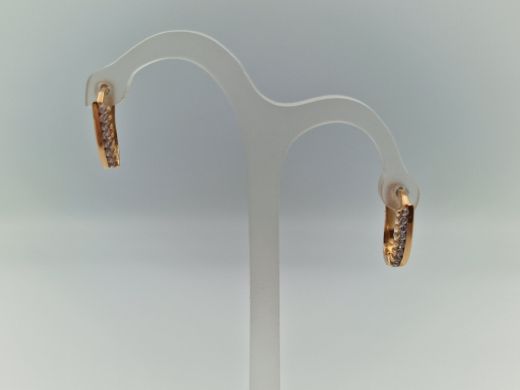 Золотые серьги с цирконом, 1.92 г