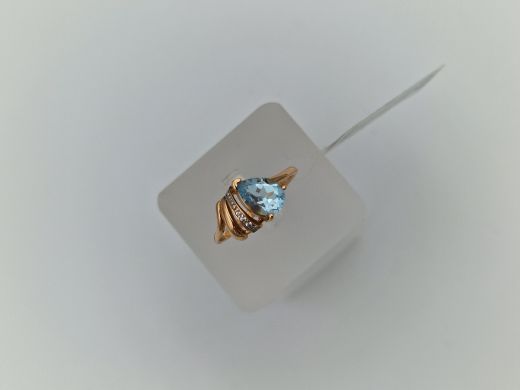 Zelta gredzens ar cirkoniju, 2.32 g, izm. 17