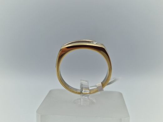 Zelta gredzens ar briljantu, 5.14 g, izm. 18.5