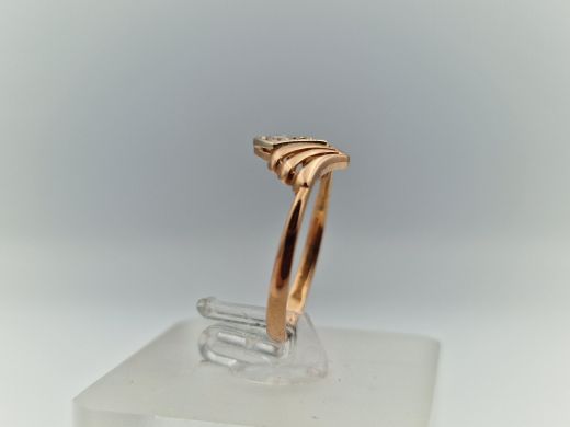 Zelta gredzens ar cirkoniju, 1.39 g, izm. 16.5