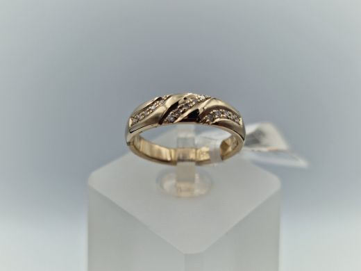 Zelta gredzens ar briljantu, 2.93 g, izm. 15.5