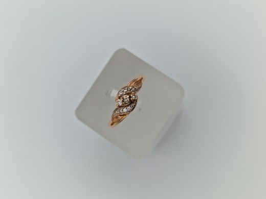 Zelta gredzens ar cirkoniju, 1.96 g, izm. 18.2